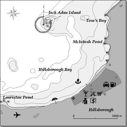 Carte Hillsborough Carriacou Grenadines