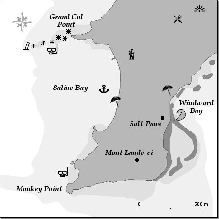 Carte Saline Bay Mayreau Grenadines