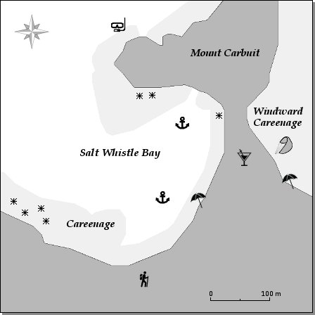 Carte Salt Whistle Bay Mayreau Grenadines