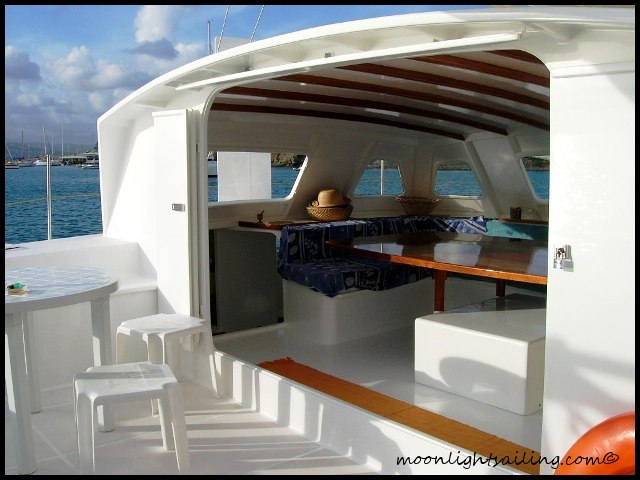 Cockpit and saloon