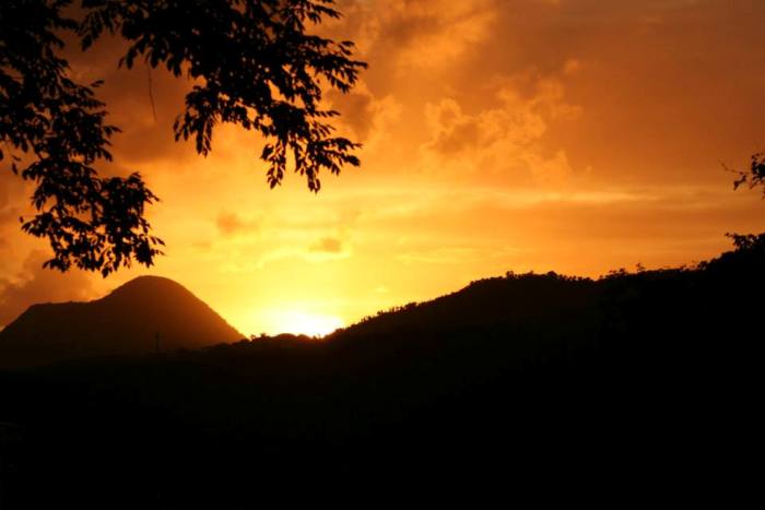Sunset in Morne Larcher Martinique