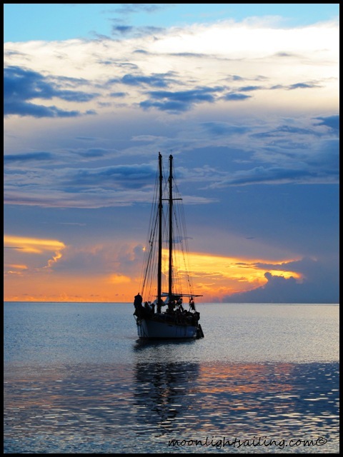 Boat at the anchorage