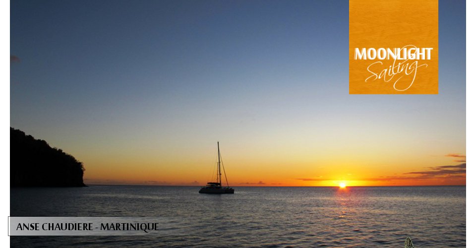 coucher soleil catamaran Martinique