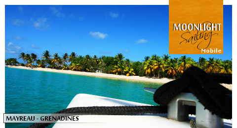 Plage de Mayreau Grenadines depuis catamaran Kawai pendant croisiere